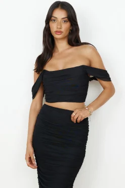 Dance Darling Crop Top Black