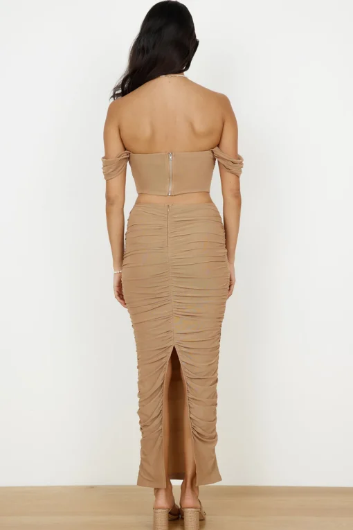 Dance Darling Maxi Skirt Beige