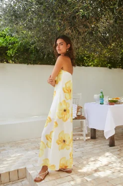 Daydream Daze Strapless Maxi Dress Print