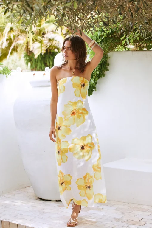 Daydream Daze Strapless Maxi Dress Print