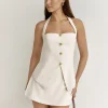 Delighted Halter Top Beige