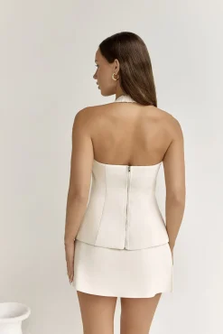 Delighted Halter Top Beige