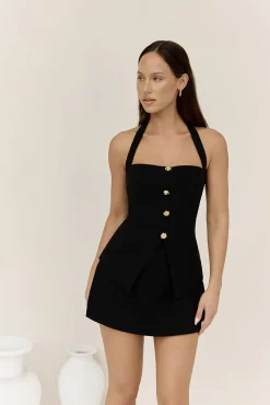 Delighted Halter Top Black