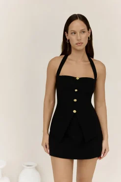 Delighted Halter Top Black