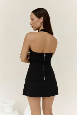 Delighted Halter Top Black