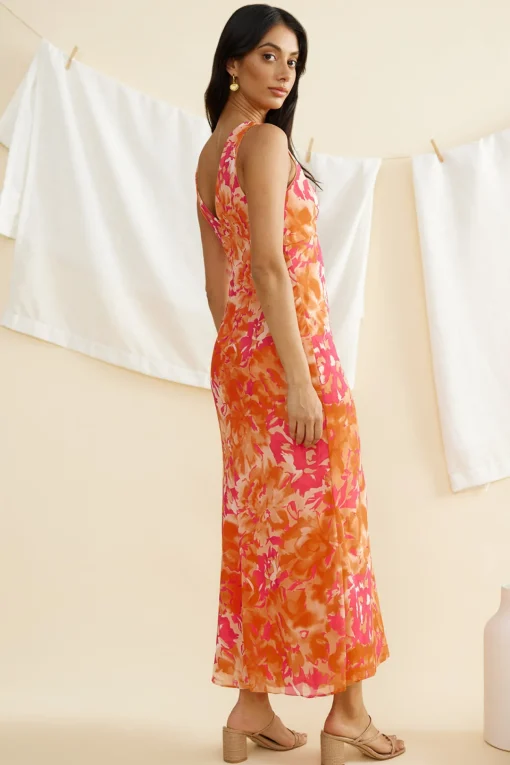 Dessert First Maxi Dress Orange