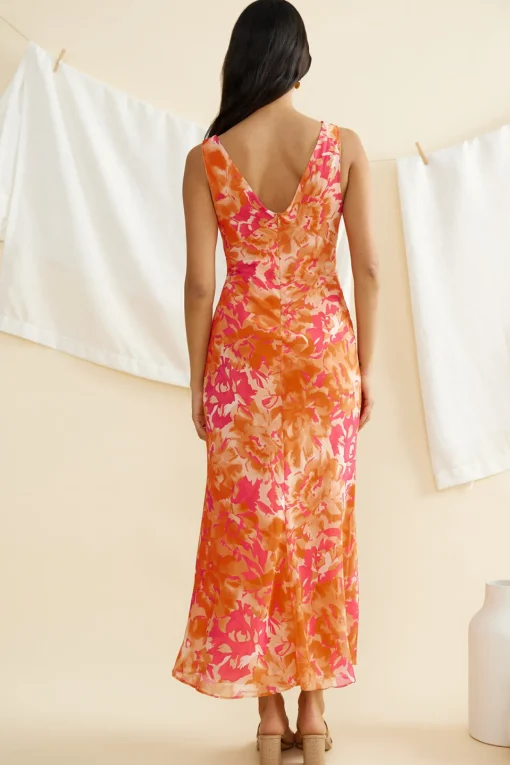 Dessert First Maxi Dress Orange