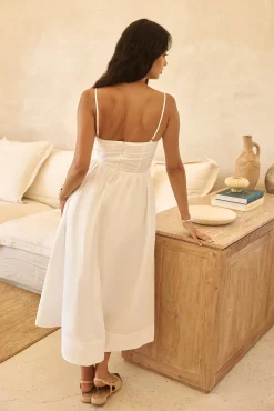 Diamond Eyes Midi Dress White