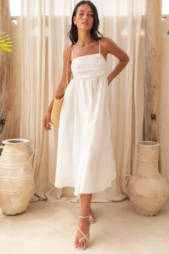 Dreamscapes Midi Dress White