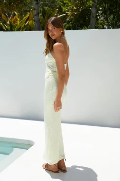 Elara Rio Lace Skirt Yellow