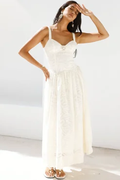 Enchanted Mist Maxi Dress Cream