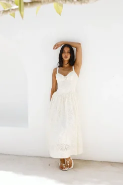 Enchanted Mist Maxi Dress Cream