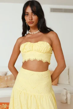 Enjoy Daylight Crop Top Yellow