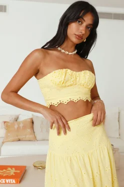 Enjoy Daylight Crop Top Yellow