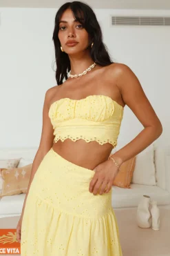 Enjoy Daylight Crop Top Yellow