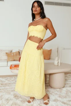 Enjoy Daylight Maxi Skirt Yellow