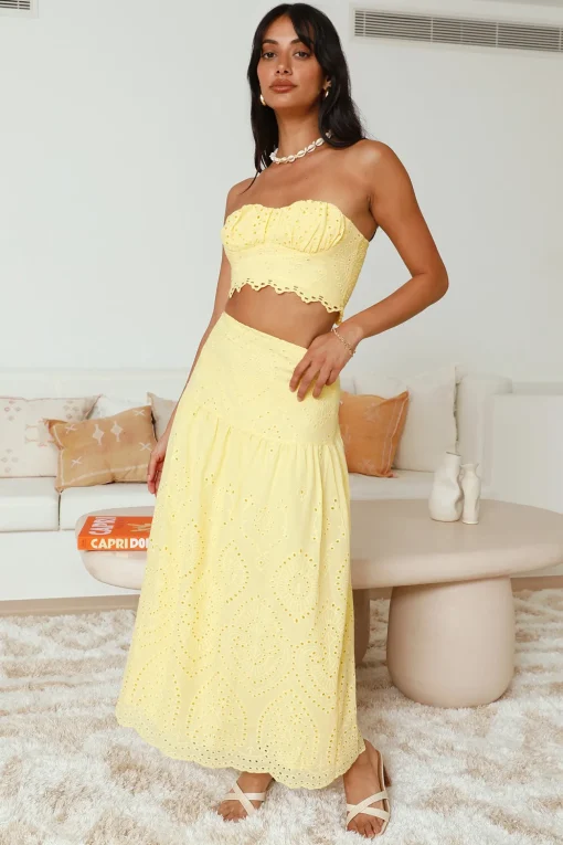 Enjoy Daylight Maxi Skirt Yellow