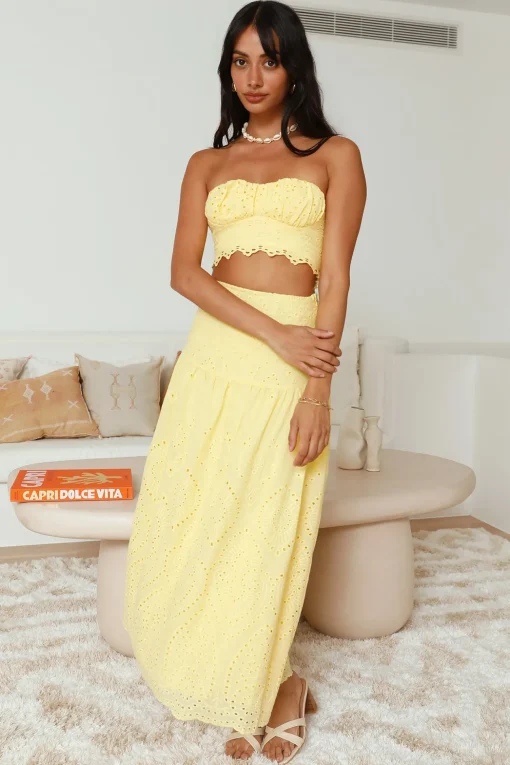 Enjoy Daylight Maxi Skirt Yellow