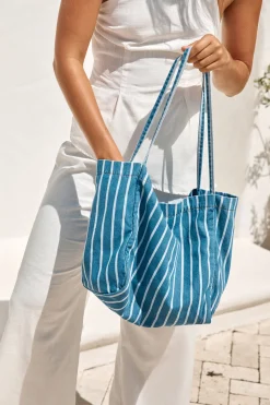 Essentials Packed Tote Bag Blue
