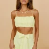 Evolving Heart Crop Top Yellow