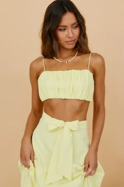 Evolving Heart Crop Top Yellow
