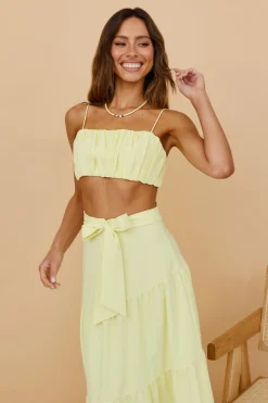 Evolving Heart Crop Top Yellow