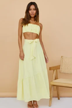 Evolving Heart Crop Top Yellow