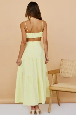 Evolving Heart Crop Top Yellow