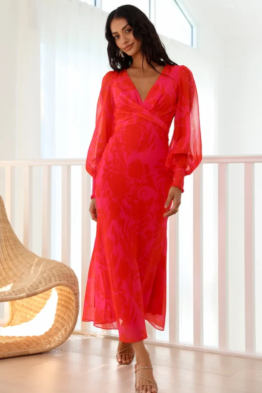 Exactly Right Maxi Dress Red