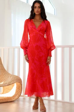 Exactly Right Maxi Dress Red
