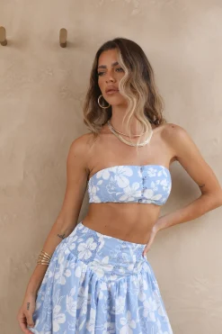 Finale Of Summer Crop Top Blue