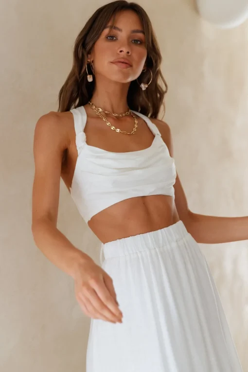 Fixed Focus Crop Top White