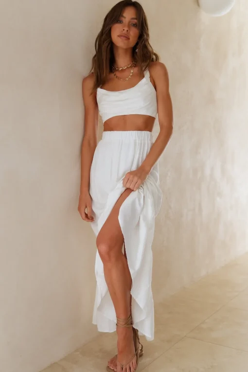 Fixed Focus Crop Top White