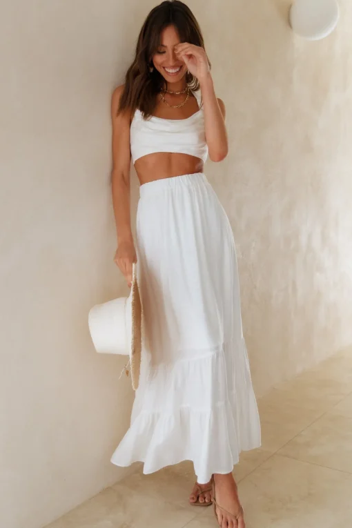 Fixed Focus Crop Top White
