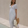 Floral Dreams Maxi Dress Blue