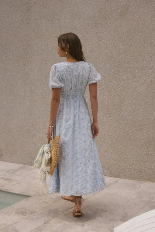 Floral Dreams Maxi Dress Blue