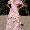 Floral Skies Maxi Dress Pink