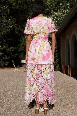 Floral Skies Maxi Dress Pink