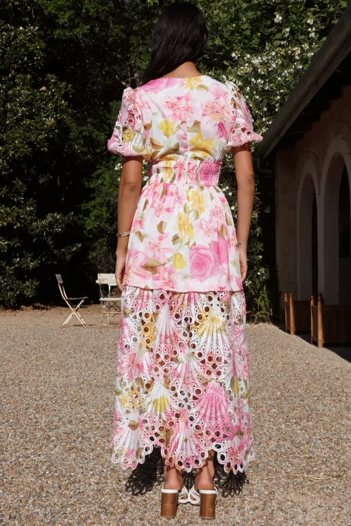 Floral Skies Maxi Dress Pink
