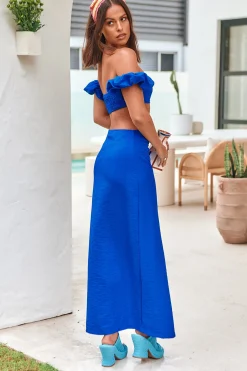 Foremost Maxi Skirt Blue
