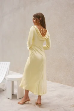 Forget Me Not Satin Maxi Dress Butter