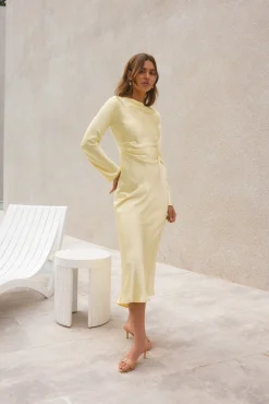 Forget Me Not Satin Maxi Dress Butter