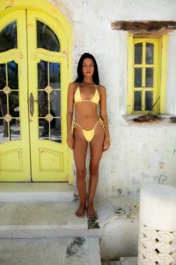 FORTUNATE ONE Capri Swim Bottom Lemon