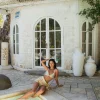 FORTUNATE ONE Majorca Swim Top Casablanca Print