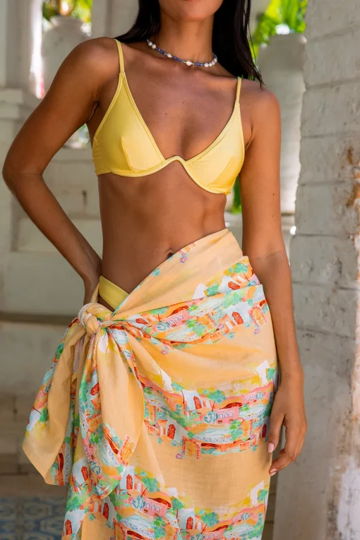 FORTUNATE ONE Marbella Sarong Casablanca Print