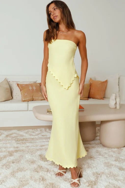 Found You Asymmetrical Top Yellow