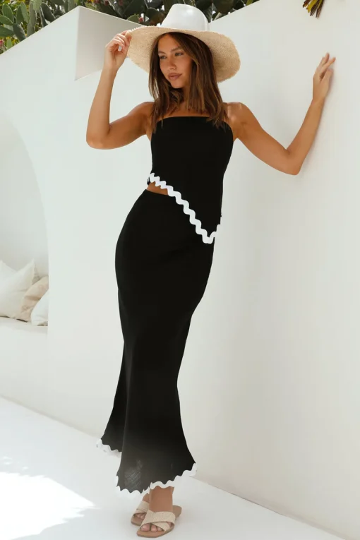 Found You Asymmetrical Top Black