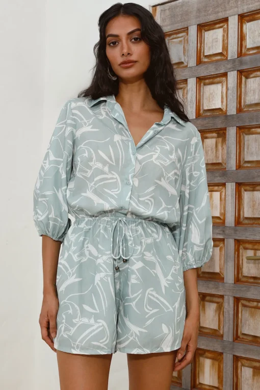 Free As A Bird Romper Sage