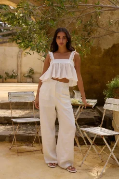 Freedom Found Crop Top White