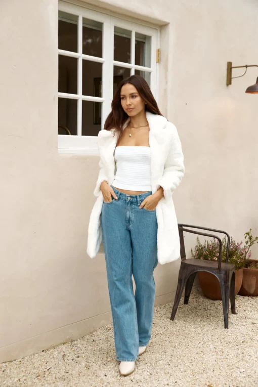 Fuzzy Feeling Coat White